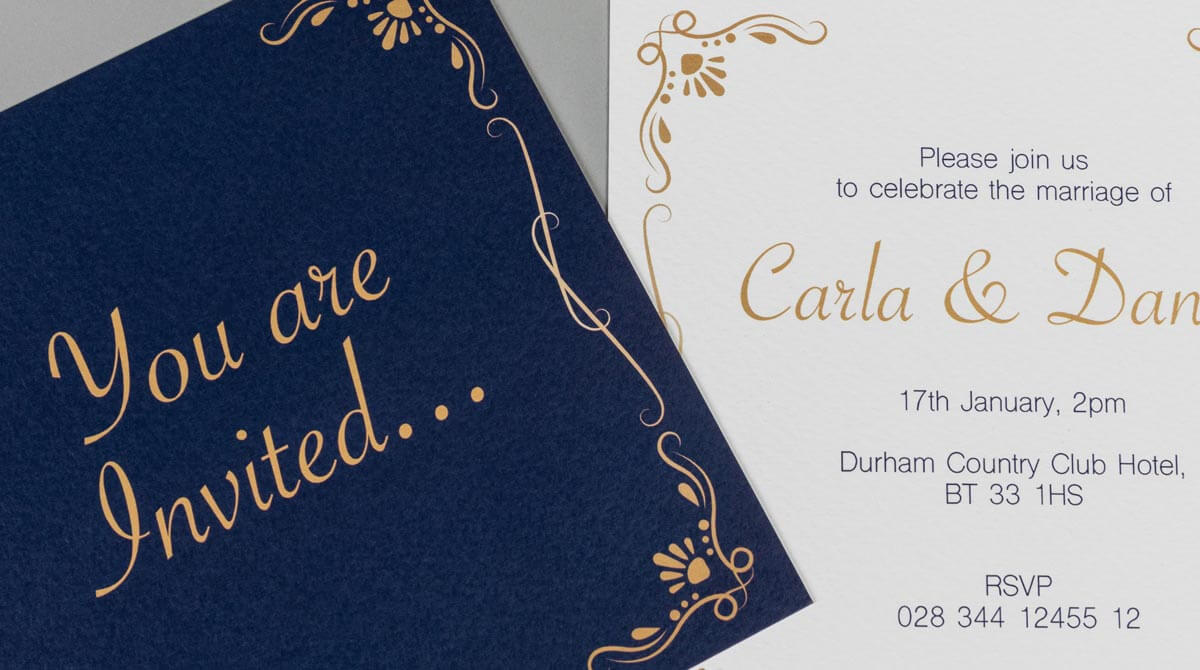 Flat Wedding Invitations